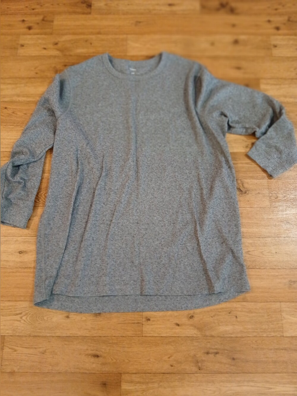 4xb  Heavyweight Knit Long Sleeve Top — Heather Gray